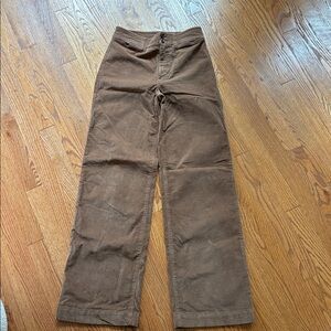 Faherty Brown Wide Leg Pants